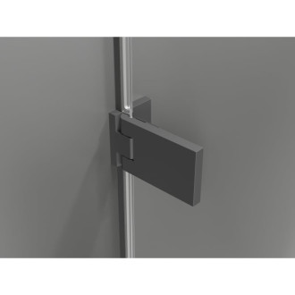 Sprchový kout Mexen Lunar-F L skládací pravý 70 x 70 cm, průhledný, stříbrná metalíza - 836L-070-070-95-00-P