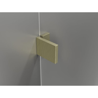 Sprchový kout Mexen Lunar T s pravými panty 135 x 70 cm, průhledný, kartáčované zlato - 834T-135-070-55-00-P