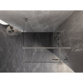 Sprchový kout Mexen Lunar T s pravými panty 110 x 110 cm, průhledný, kartáčovaný nikl - 834T-110-110-97-00-P