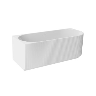 Volně stojící vana DENAYA bílá, sifon se štěrbinovým přepadem