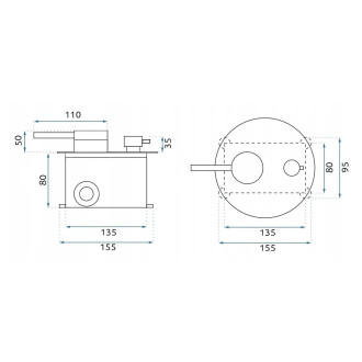 Rea Podomítková sprchová sada Rea Foss Clif Brush Gold + BOX REA-P5647