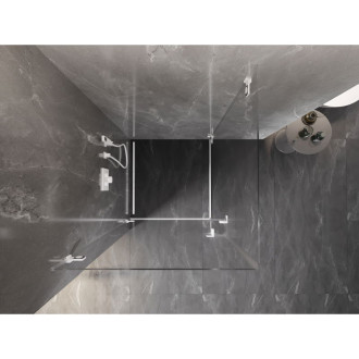 Sprchový kout Mexen Lunar-B Duo s výklopným mechanismem 85 x 85 cm, průhledný, bílý - 832-085L-085P-20-00