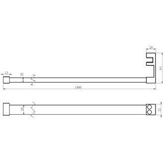 Věšák na ručníky Mexen do sprchové stěny, kartáčovaný, šedý - 800-06-66