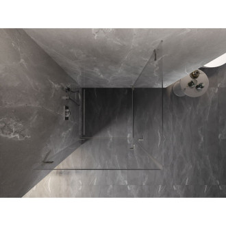 Sprchový kout Mexen Lunar-B Duo s výklopným mechanismem 80 x 80 cm, průhledný, kartáčovaný nikl - 832-080L-080P-97-00