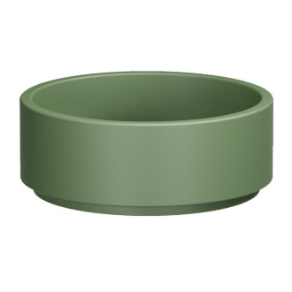 OKE keramické umyvadlo na desku, Ø 40 cm, verde mat