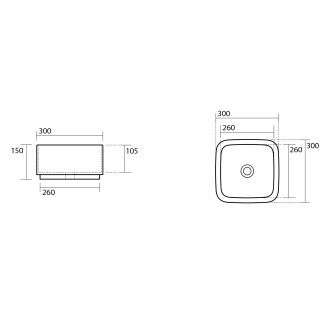 HAKO keramické umyvadlo na desku 30x30 cm, verde mat