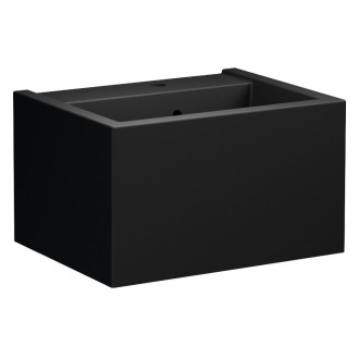 KANAAL keramické umyvadlo 60x46,5cm, černá mat