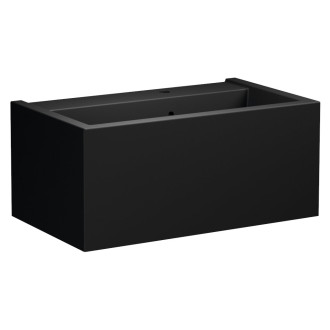 KANAAL keramické umyvadlo 80x46,5cm, černá mat