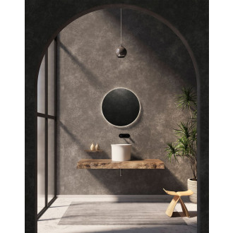 THE NEW YORKER keramické umyvadlo na desku vysoké, průměr 40cm, bílá mat