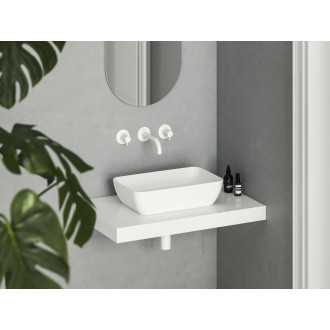 Umyvadlo na desku Ravak Uni 50x31 cm bílá matná mat bez přepadu XJX0E150000