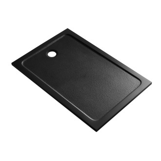 Sprchová vanička obdélníková SAT Project 100x90 cm litý mramor černá SATSVPRO10090CA