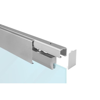 Posuvný systém na stěnu pro skleněné dveře se zpomalovačem, Naturel series 100, délka 1500 mm, nosnost 80kg POSUVSKLOSET1500s.