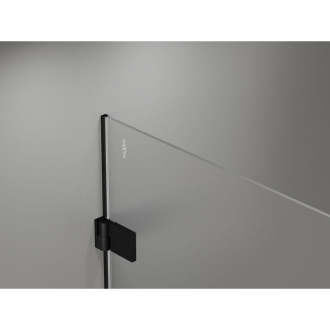 Sprchový kout Mexen Lunar-B L s pravými panty 85 x 70 cm, průhledný, černý - 832L-085-070-70-00-P