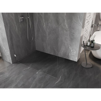 Mexen Lunar Sprchová zástěna levá 50 x 200 cm, 8 mm průhledná, chrom - 830-050-000-01-00-L