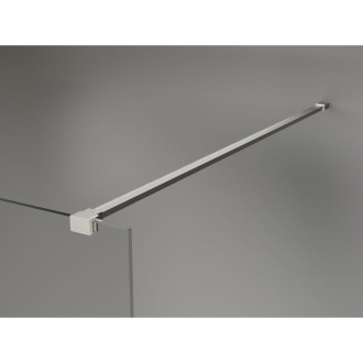 Mexen Lunar Sprchová zástěna levá 140 x 200 cm, 8 mm průhledná, kartáčovaný nikl - 830-140-000-97-00-L