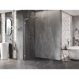 Mexen Lunar L Sprchová zástěna levá 90 x 200 cm, 8 mm průhledná, chrom - 830L-090-000-01-00-L