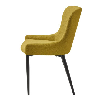 Jídelní židle Unique Furniture ONTARIO žlutá polyester 34700002