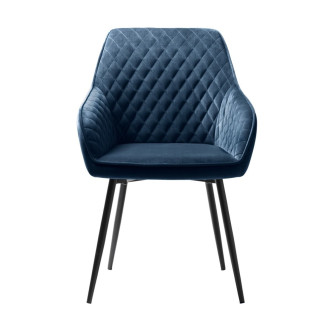 Jídelní židle Unique Furniture MILTON modrá polyester 38460010