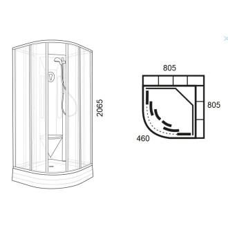 Sprchový box Supernova ASBKP6 (ASBKP6 80x80, bílá+transparent (4 díly))