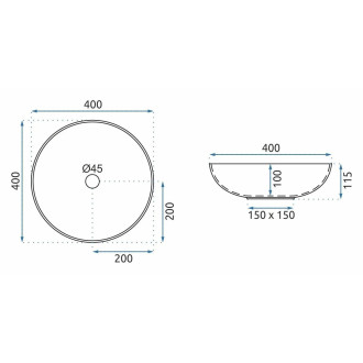 Rea Umyvadlo na desku Juliana REA-U3608