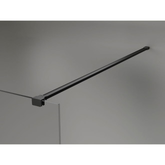 Mexen Lunar Sprchová zástěna pravá 160 x 200 cm, 8 mm průhledná, černá - 830-160-000-70-00-P