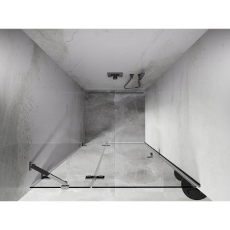 Sprchové dveře Mexen Lunar s levými panty 80 cm, průhledné, chrom - 834-080-000-01-00-L