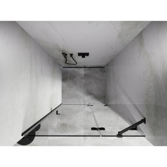 Sprchové dveře Mexen Lunar s pravými panty 95 cm, průhledné, stříbrná - 834-095-000-95-00-P