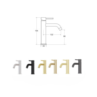 Stojánková umyvadlová baterie VEO II zlatá lesklá