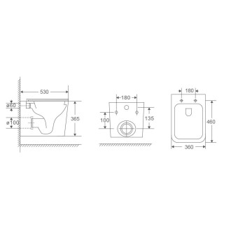 Závěsné WC ORLO TORNADO s FLAT sedátkem Soft-close