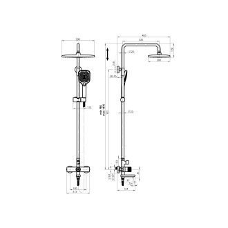 Sprchový a vanový set SET VENETO+EASY PUSH-10, chrom