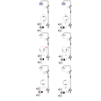 Sprchový a vanový set SET VENETO+EASY PUSH-10, chrom