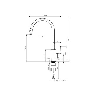 Dřezová baterie TWISTER-33 Bílá