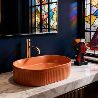 Rea Umyvadlo na desku REA Vanda Cinnamon Matt REA-U6377