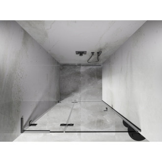 Sprchové dveře Mexen Lunar L s levými panty 115 cm, průhledné, chrom - 834L-115-000-01-00-L