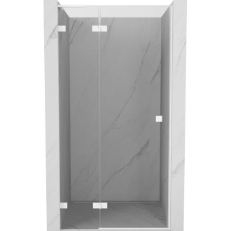 Sprchové dveře Mexen Lunar L s levými panty 100 cm, průhledné, bílé - 834L-100-000-20-00-L