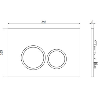 Splachovací tlačítko Mexen Tex 01, lesklé růžové zlato - 6101-09