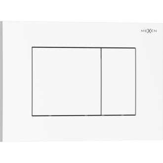 Splachovací tlačítko Mexen Tex 02, lesklé bílé - 6102-01