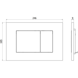 Splachovací tlačítko Mexen Tex 02, matný chrom - 6102-04