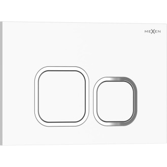 Splachovací tlačítko Mexen Tex 03, lesklé bílé - 6103-01