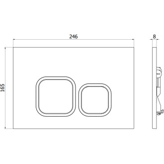 Splachovací tlačítko Mexen Tex 03, lesklé růžové zlato - 6103-09