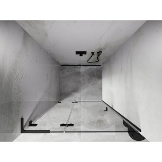 Sprchové dveře Mexen Lunar L s levými panty 70 cm, průhledné, stříbrná - 834L-070-000-95-00-L