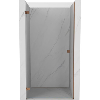 Sprchové dveře Mexen Lunar-B s levými panty 70 cm, průhledné, růžové zlato - 832-070-000-60-00-L