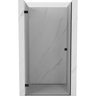 Sprchové dveře Mexen Lunar-B s levými panty 65 cm, průhledné, černé - 832-065-000-70-00-L