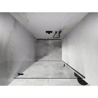 Sprchové dveře Mexen Lunar-B s levými panty 85 cm, průhledné, stříbrná - 832-085-000-95-00-L