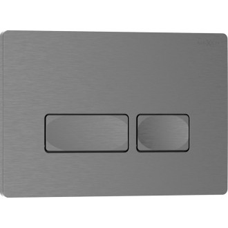 Splachovací tlačítko Mexen Tex 04, kartáčované, pistolově šedé - 6104-12