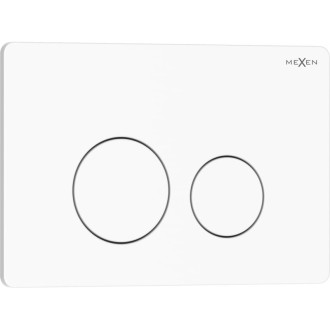 Splachovací tlačítko Mexen Tex 06 nerezová ocel, lesklá bílá - 6106-01