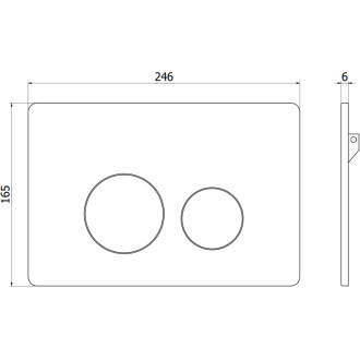 Splachovací tlačítko Mexen Tex 06 nerezová ocel, inox - 6106-10