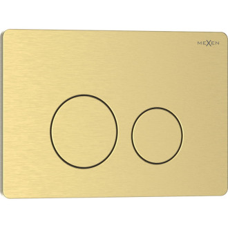 Splachovací tlačítko Mexen Tex 06 z nerezové oceli, kartáčované zlato - 6106-11