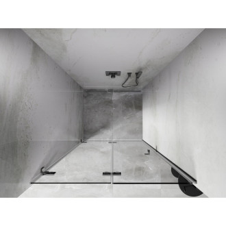 Sprchové dveře Mexen Lunar-F levé skládací 65 cm, průhledné, chrom - 836-065-000-01-00-L