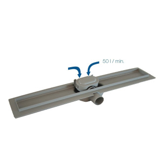 Odtokový žlab STANDARDline NEREZ 2v1 (vložení dlažby)